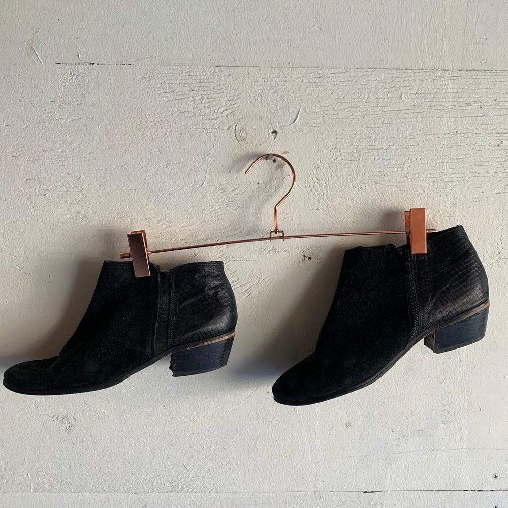 ALDO black suede ankle boots